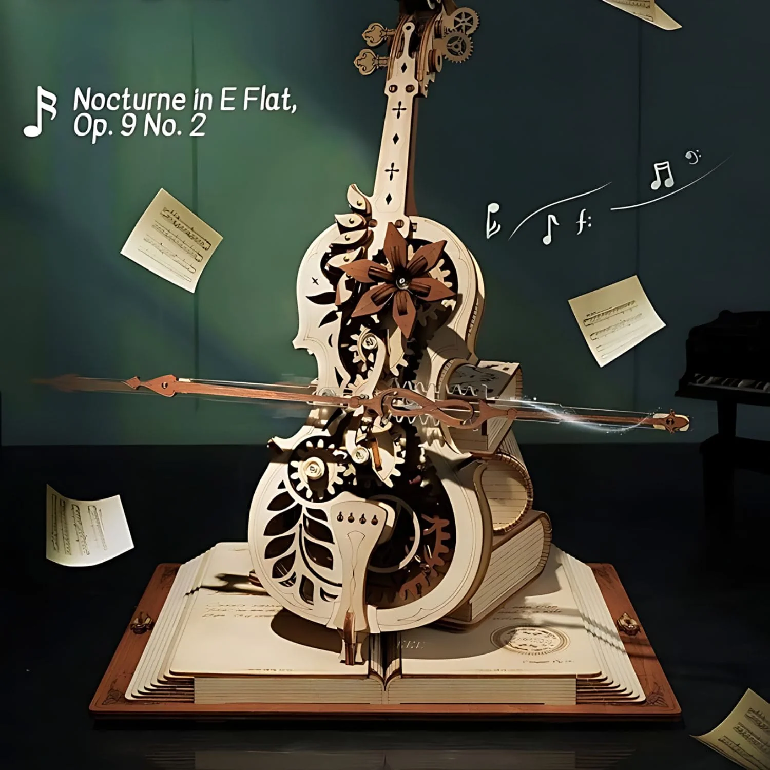 Rokr Mechanical Music Box - Puzzle 3D Magic Cello - Image 8