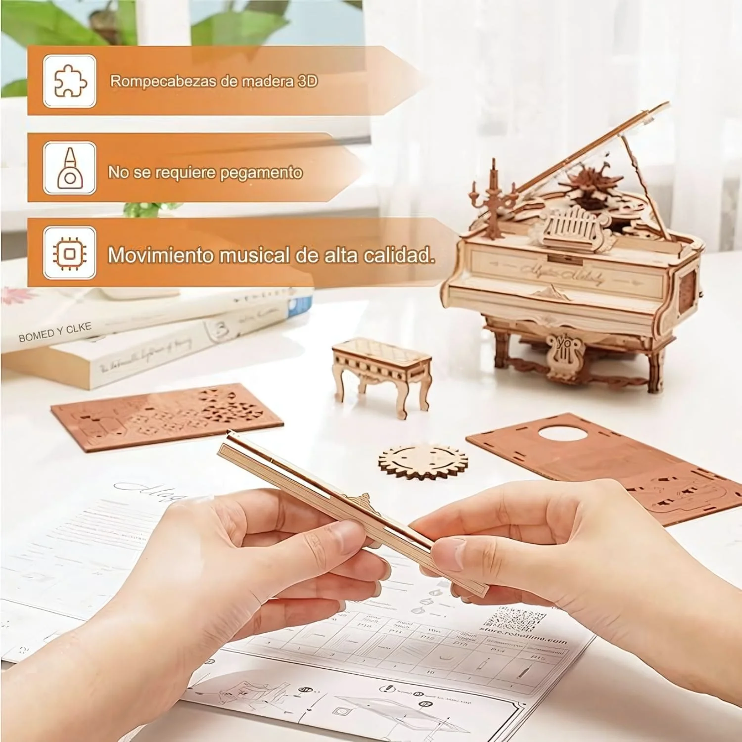 Rokr Mechanical Music Box - Puzzle 3D Magic Piano - Image 5