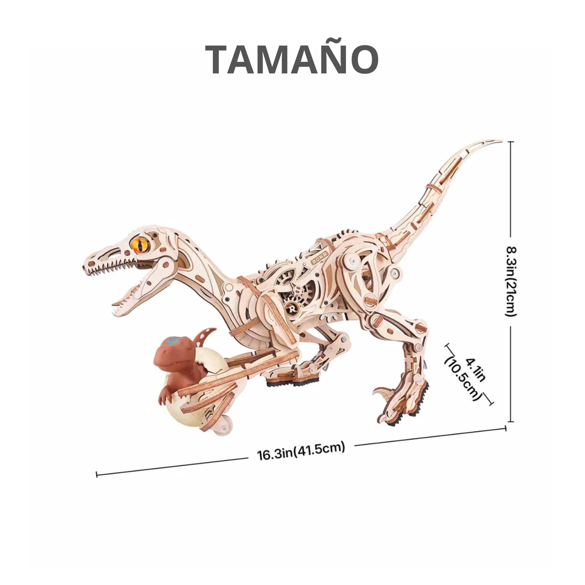 Rokr Prehistoric Planet - Puzzle 3D Velociraptor - Image 3