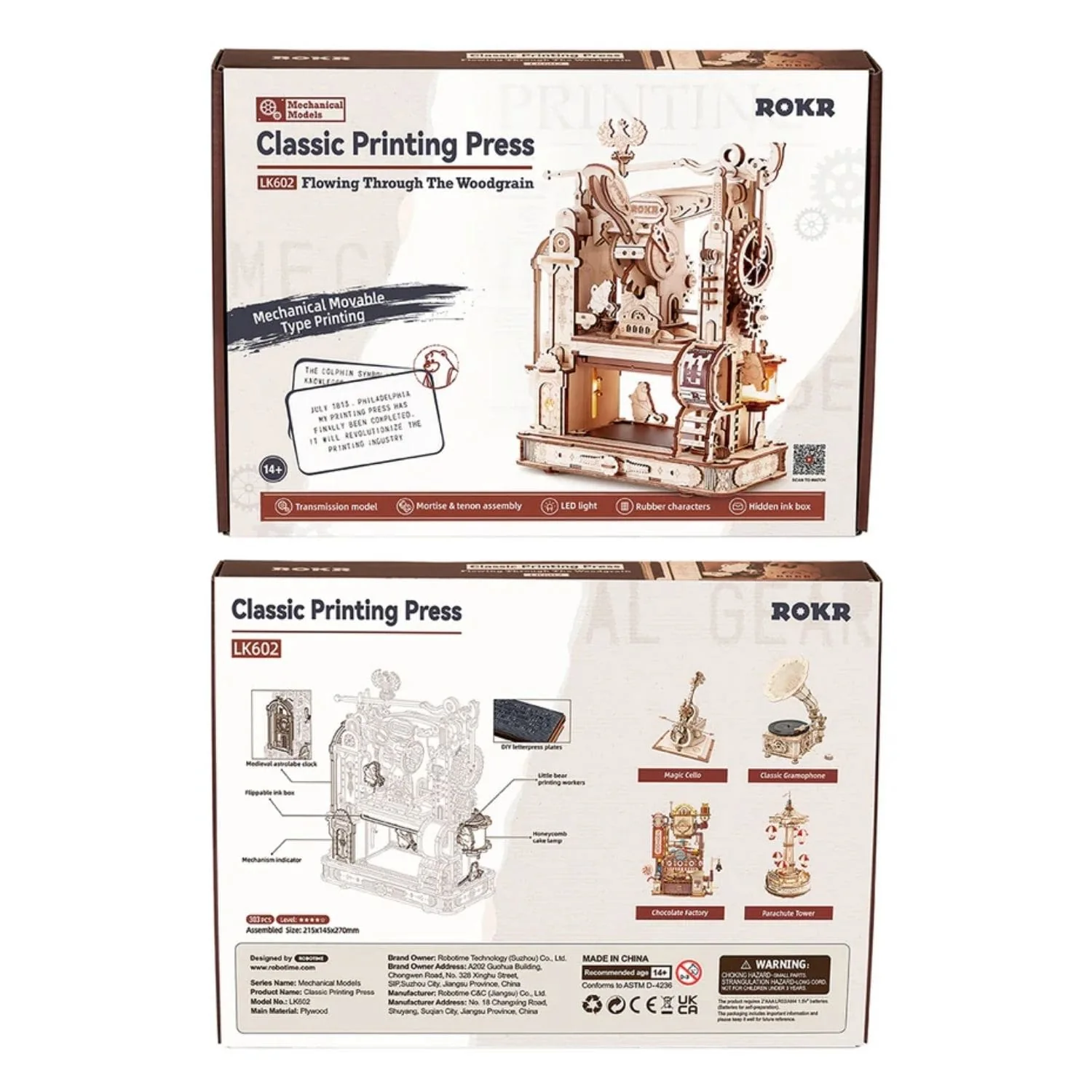Rokr - Puzzle 3D Classic Printing Press - Image 7
