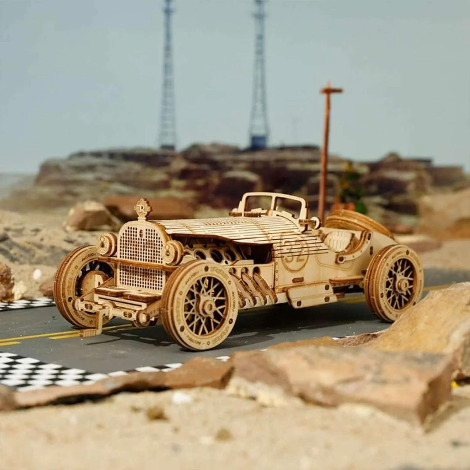 Rokr Scale Model Vehicle - Puzzle 3D Auto Grand Prix Car - Image 2