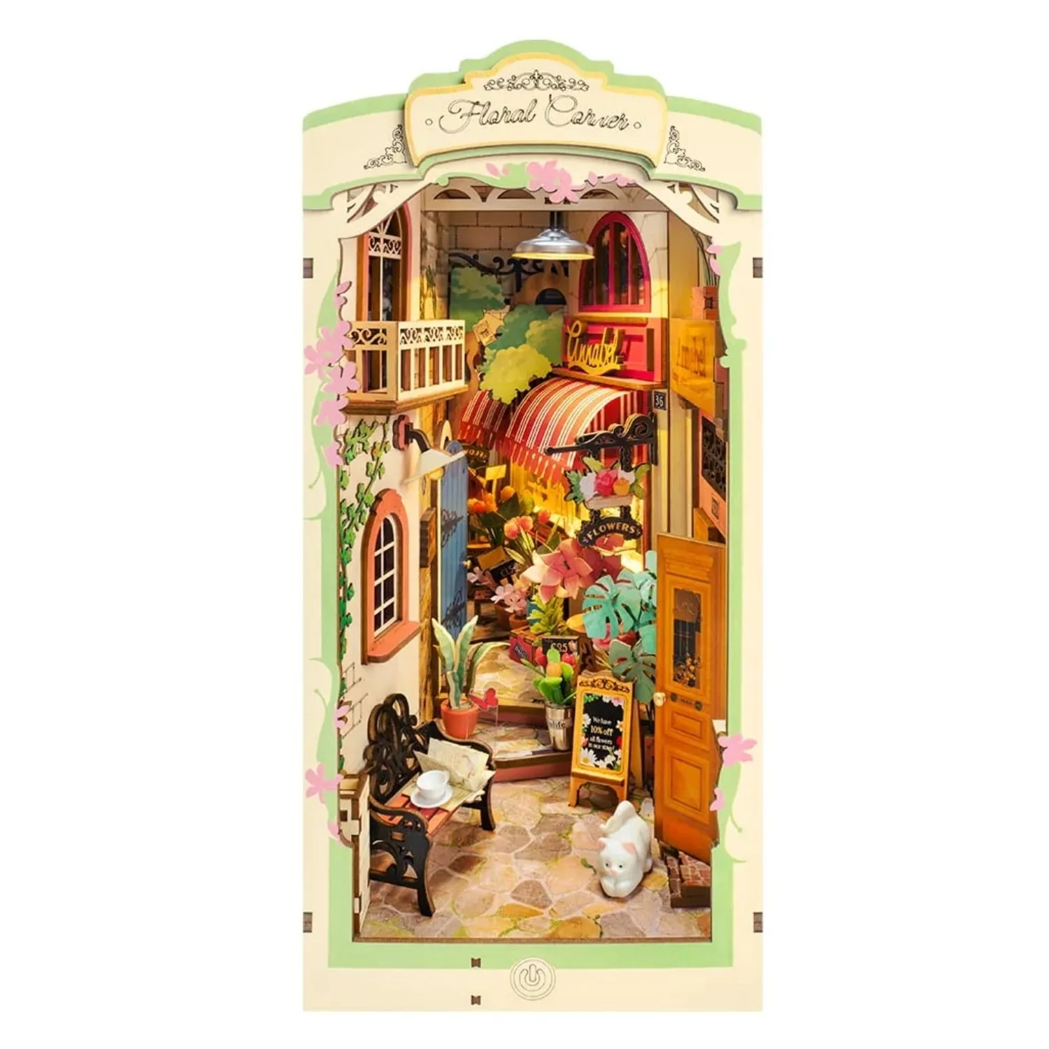 Rolife Booknook & Wonderland - Separador de Libros Floral Corner - Image 3