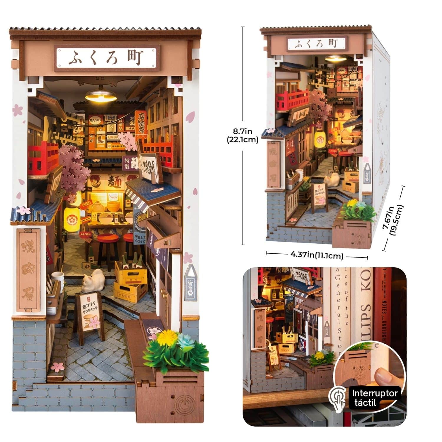 Rolife Booknook & Wonderland - Separador de Libros Sakura Wine Alley - Image 3