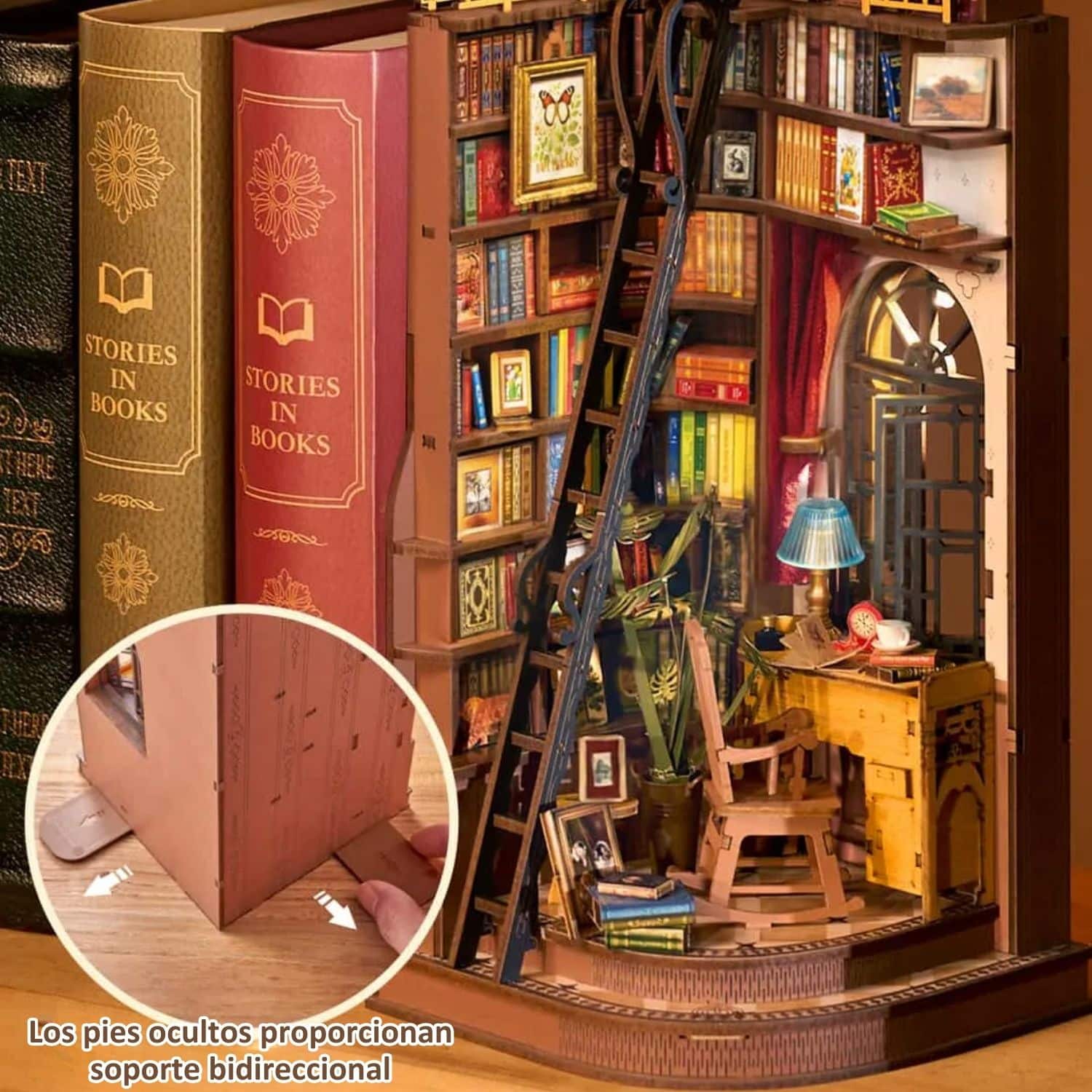 Rolife Booknook & Wonderland - Separador de Libros Silent Corner Study - Image 4