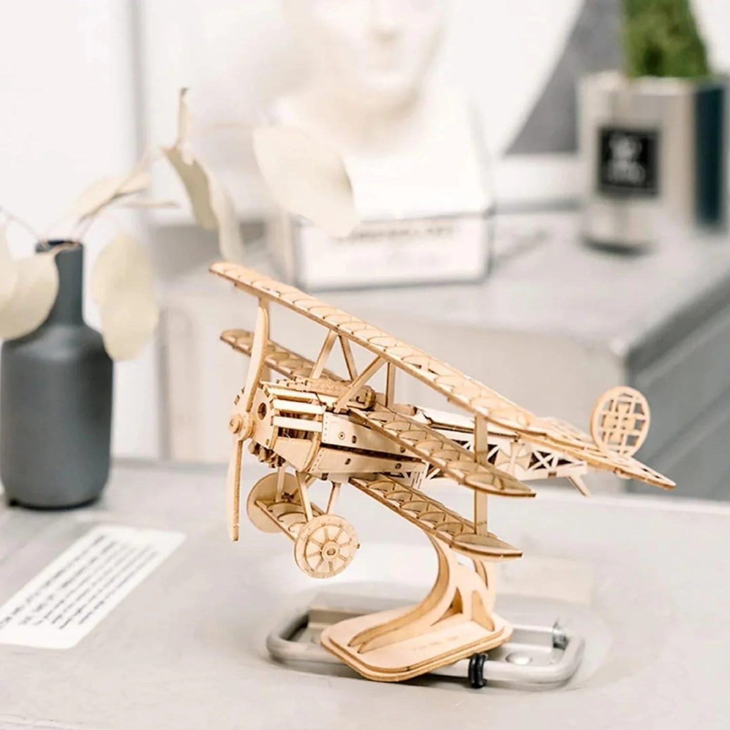 Rolife Classical - Puzzle 3D Avión Biplano Airplane - Image 2