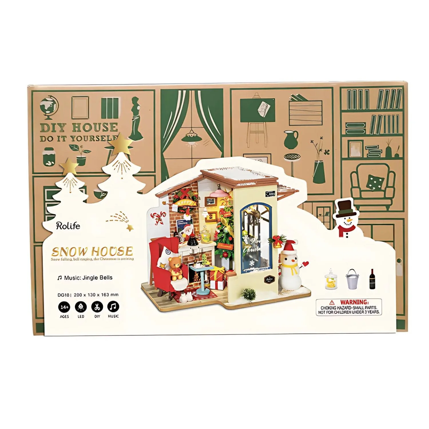 Rolife DIY Mini House - Casas Miniatura Christmas Snow House - Image 8