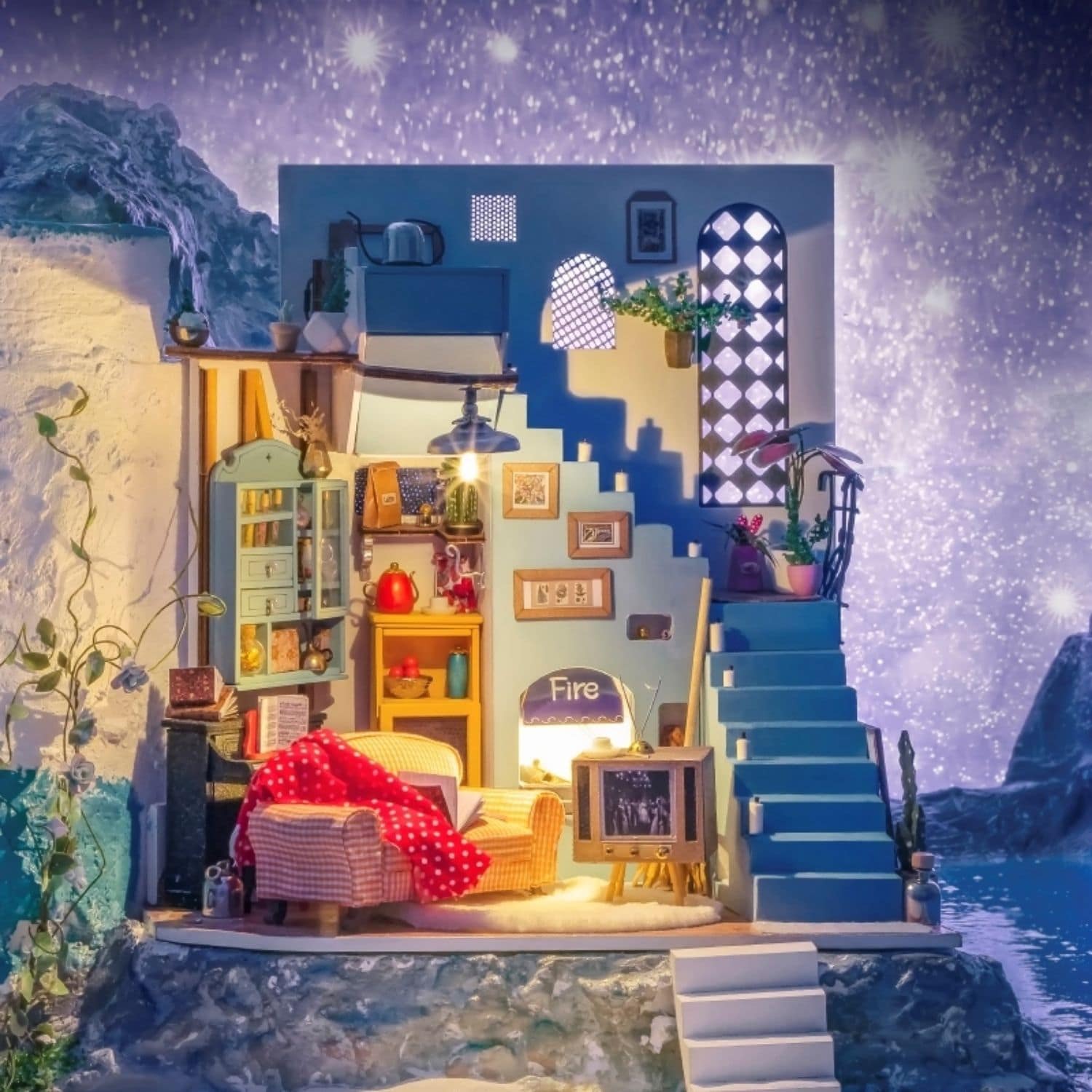 Rolife DIY Mini House - Casas Miniatura Joy's Peninsula Living Room - Image 7