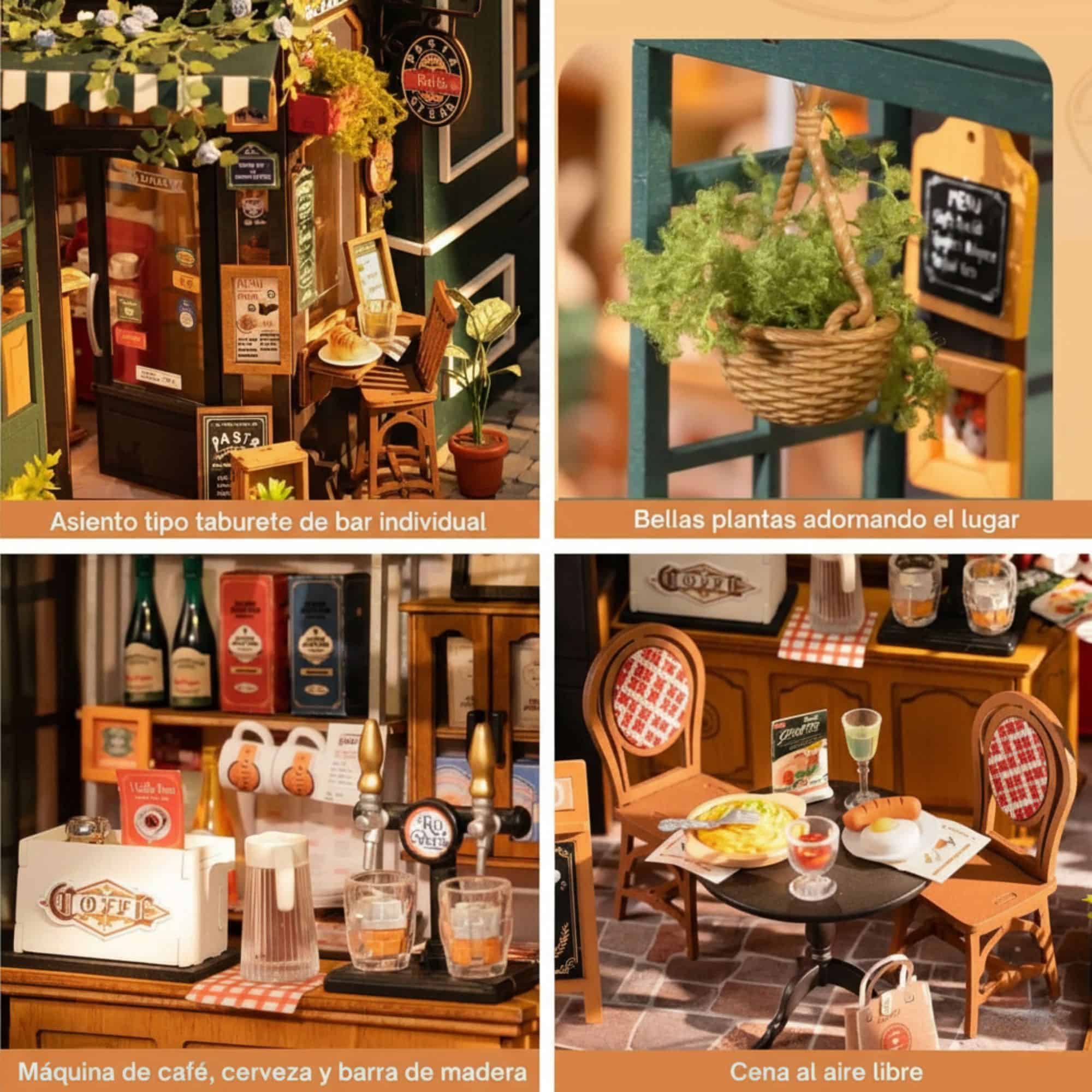 Rolife DIY Mini House - Casas Miniatura Tipsy Restaurant - Image 5