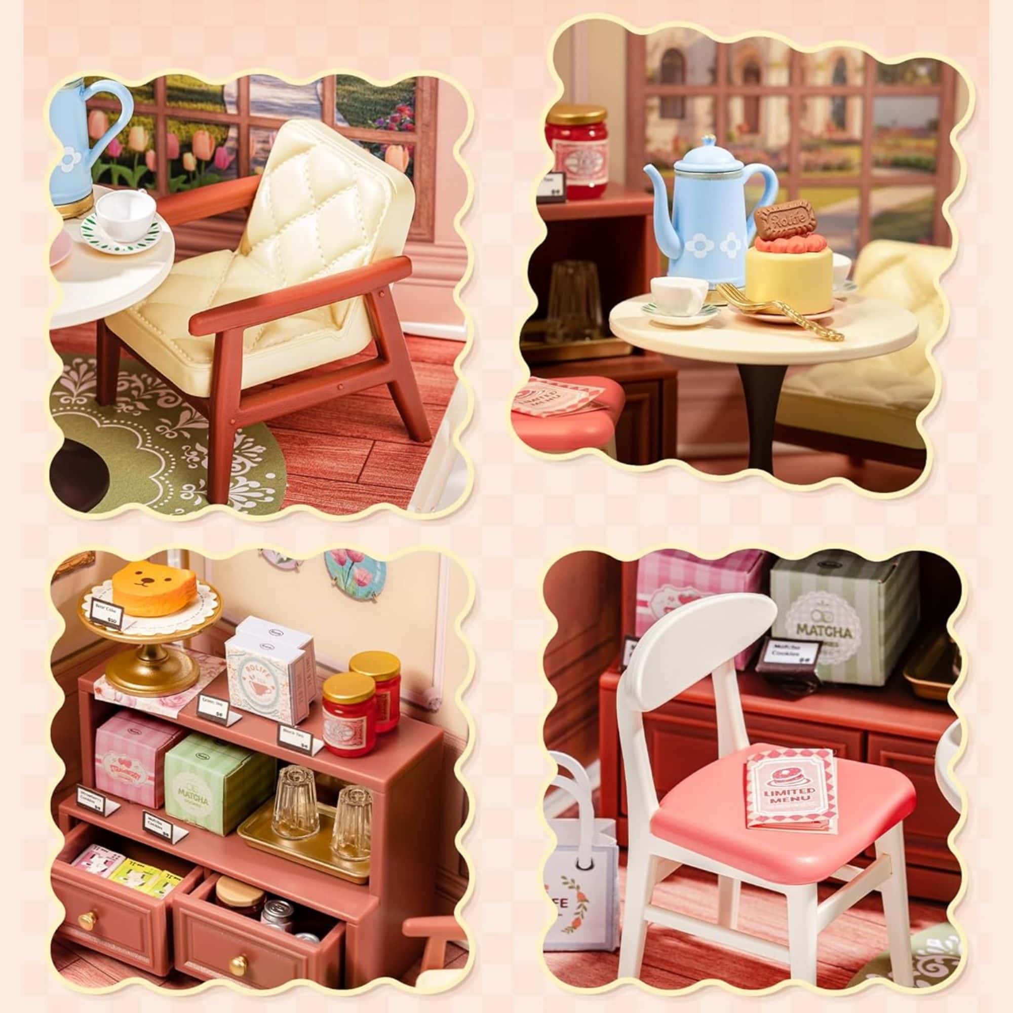 Rolife Mini Super Creator - Casas Miniatura Honey Tea Lounge - Image 5