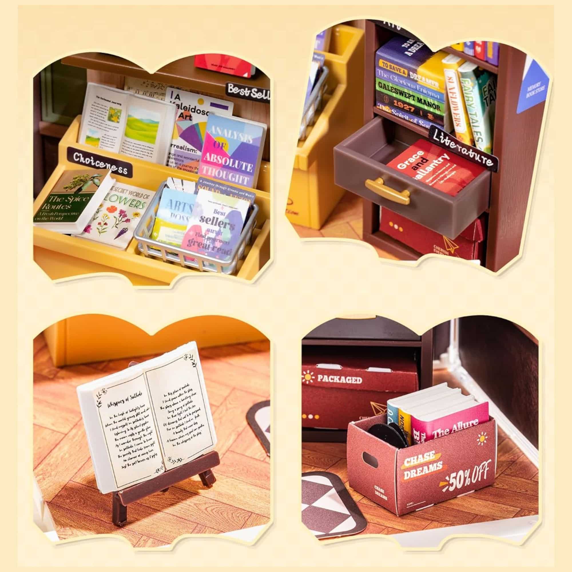 Rolife Mini Super Creator - Casas Miniatura Memory Book Store - Image 5