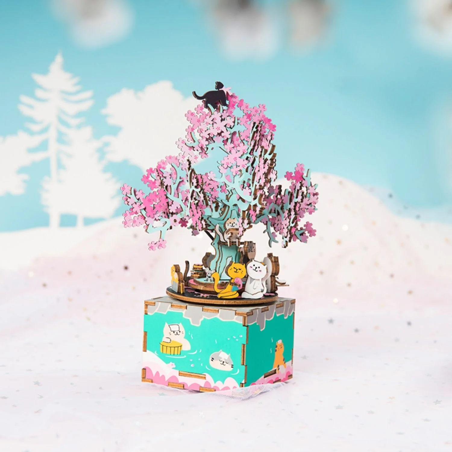 Rolife Music Dreamer - Miniatura Armable Cherry Blossom Tree Caja Musical - Image 8