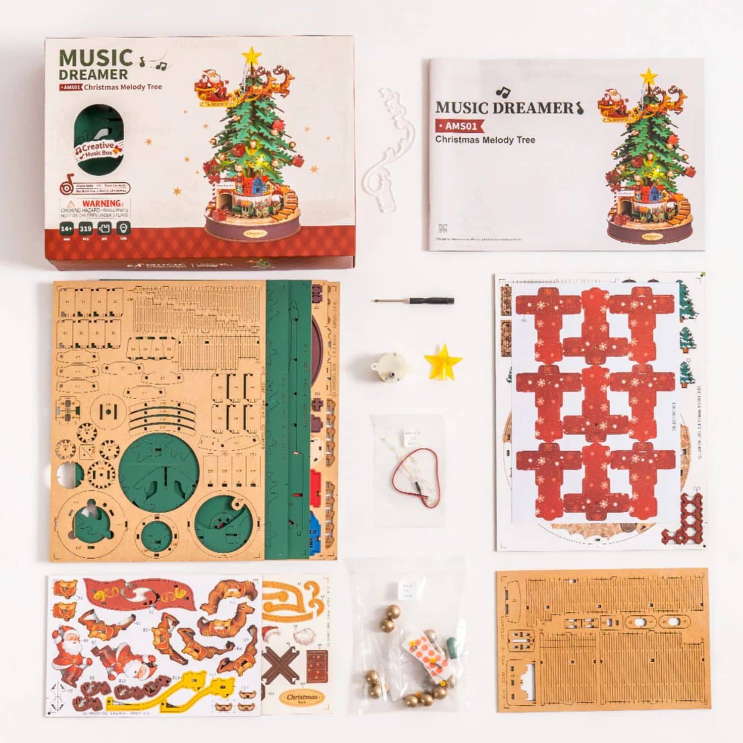 Rolife Music Dreamer - Miniatura Armable Christmas Melody Tree Árbol de Navidad Musical - Image 7