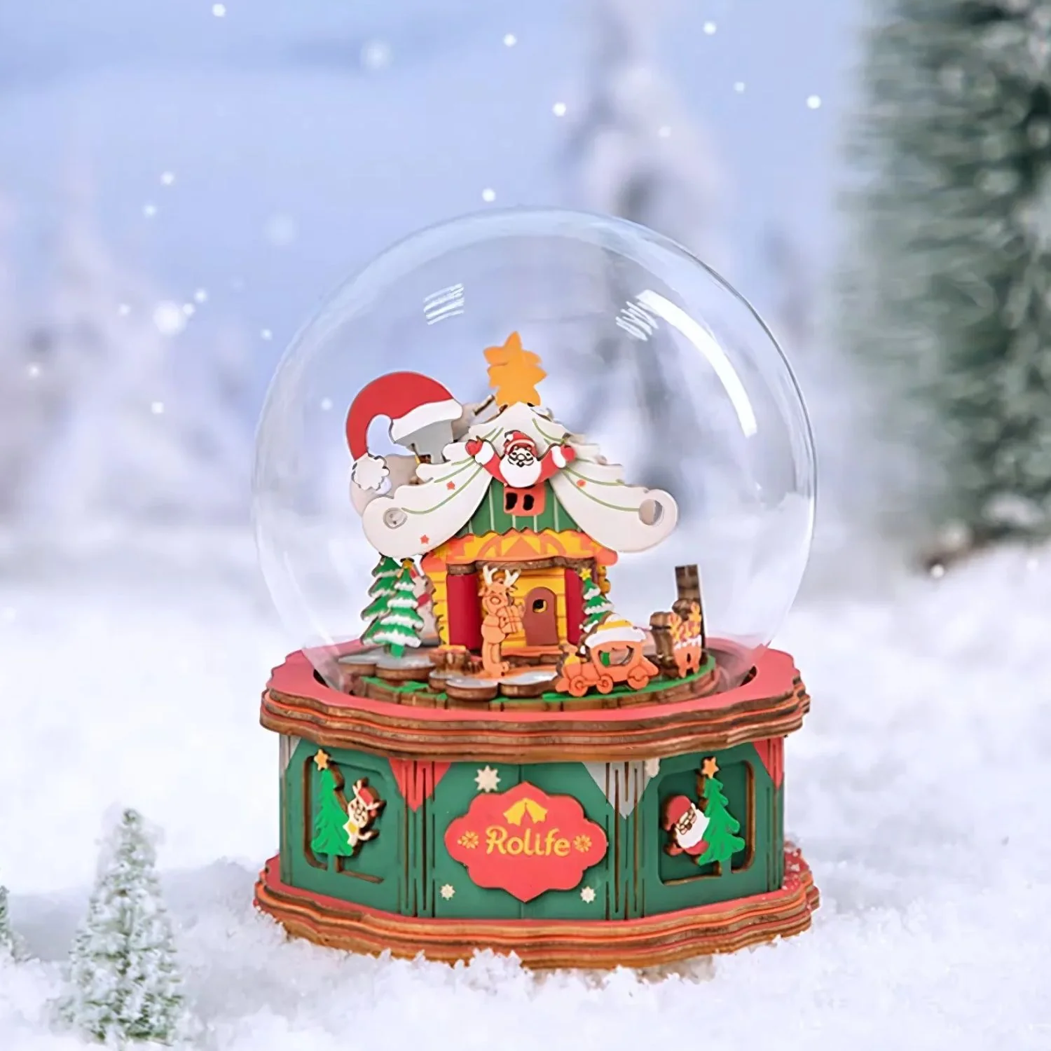 Rolife Music Dreamer - Miniatura Armable Christmas Town Caja Musical - Image 6