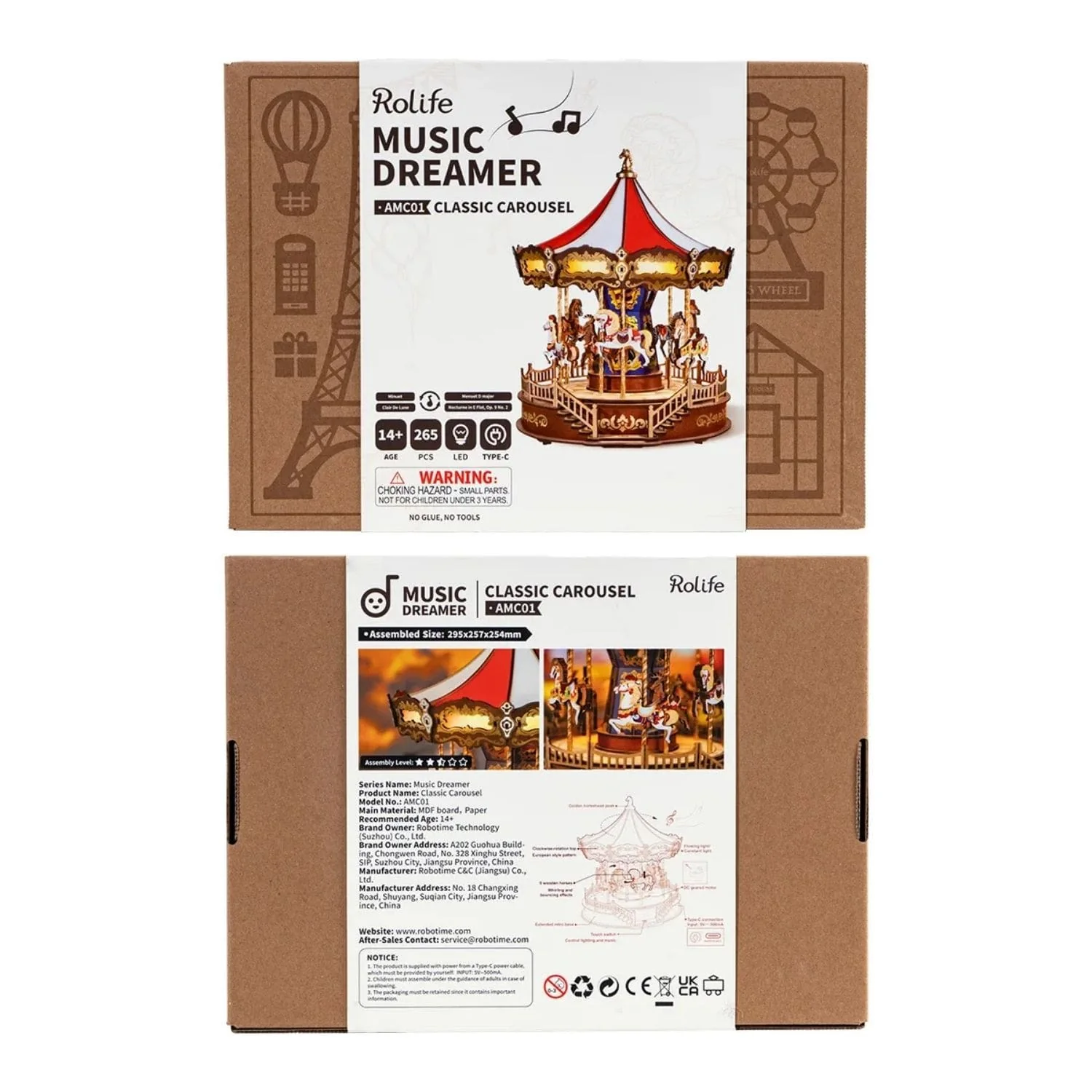 Rolife Music Dreamer - Puzzle 3D Classic Carousel - Image 8