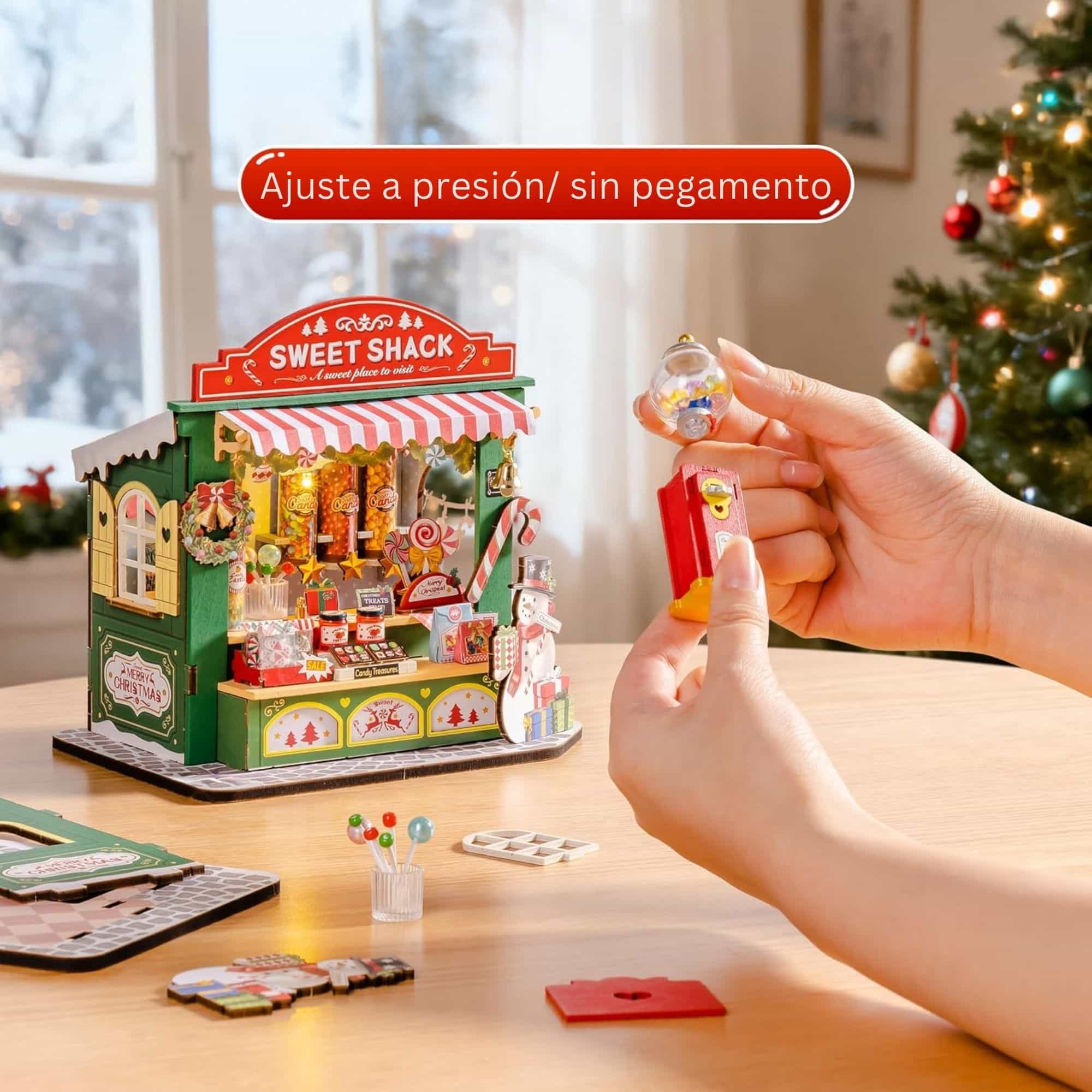 Rolife Secret World - Miniatura Armable Christmas Candy Stand - Image 6