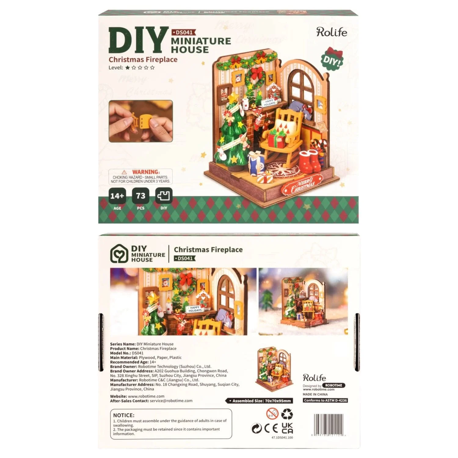 Rolife Secret World - Miniatura Armable Christmas Fireplace - Image 7