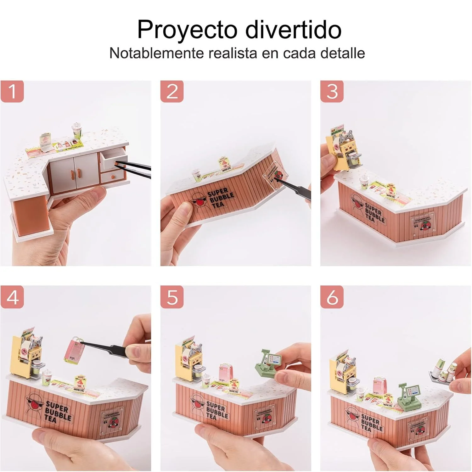 Rolife Super Creator - Casas Miniatura Double Joy Bubble Tea - Image 6