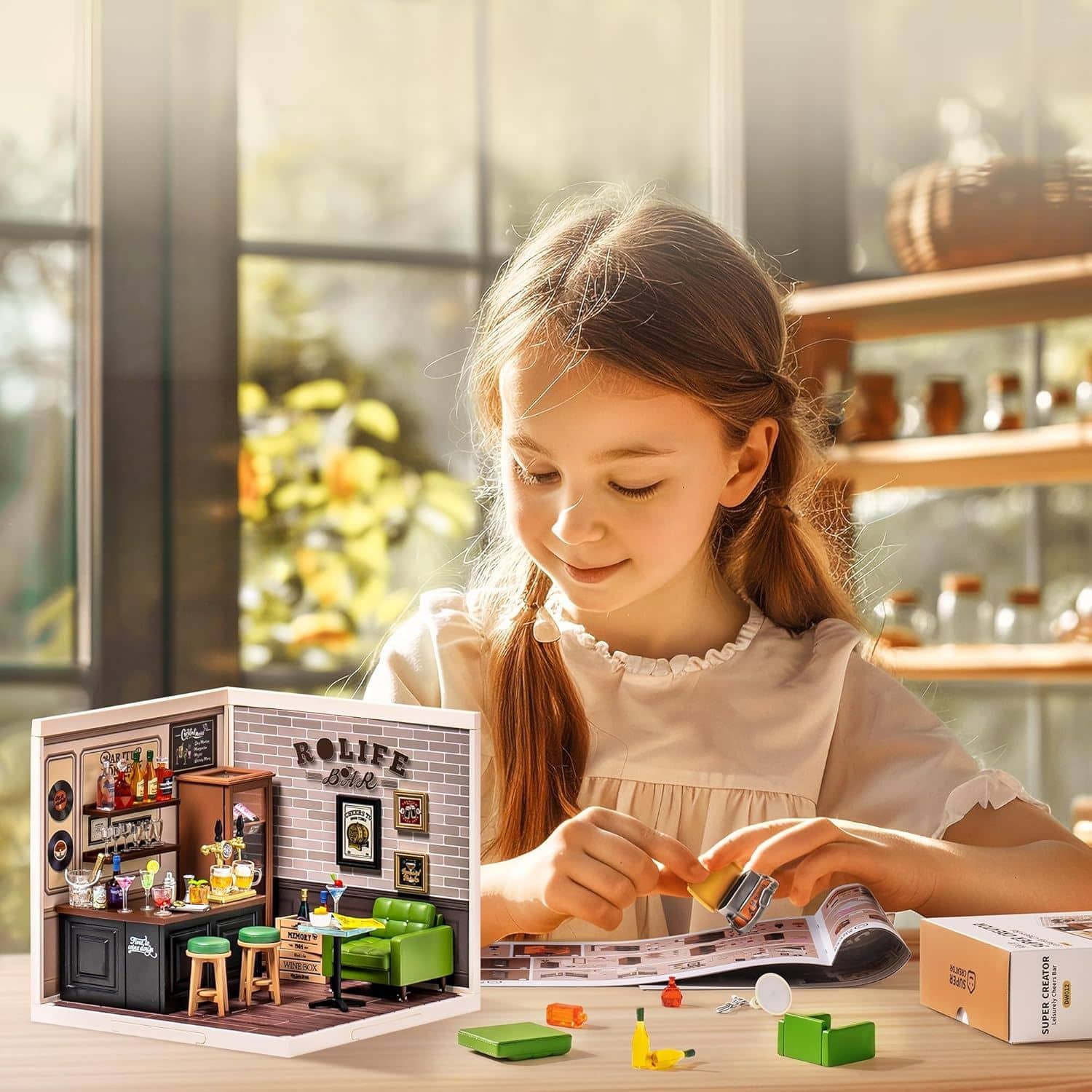 Rolife Super Creator - Casas Miniatura Leisurely Cheers Bar - Image 7