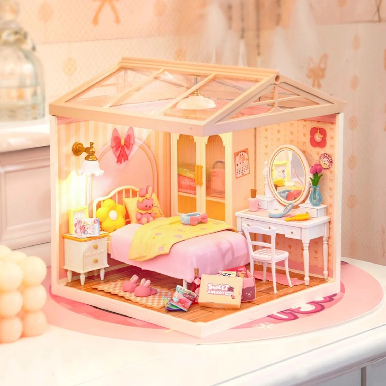 Rolife Super Creator - Casas Miniatura Lovely Pink Bedroom - Image 2