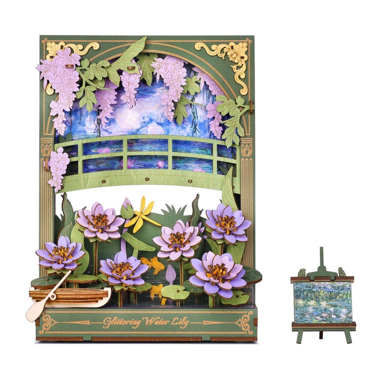 Rowood Artistic 3D Painting - Miniatura Armable Flor Glittering Water Lily - Image 4