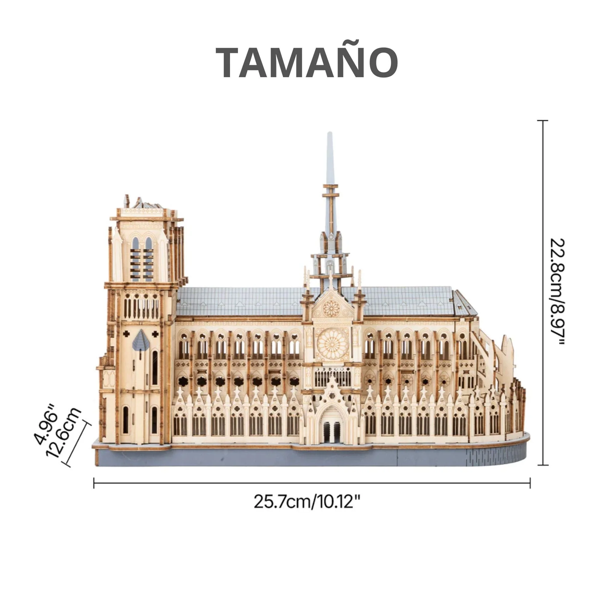 Rowood - Puzzle 3D de Madera Paris Cathedral - Image 3