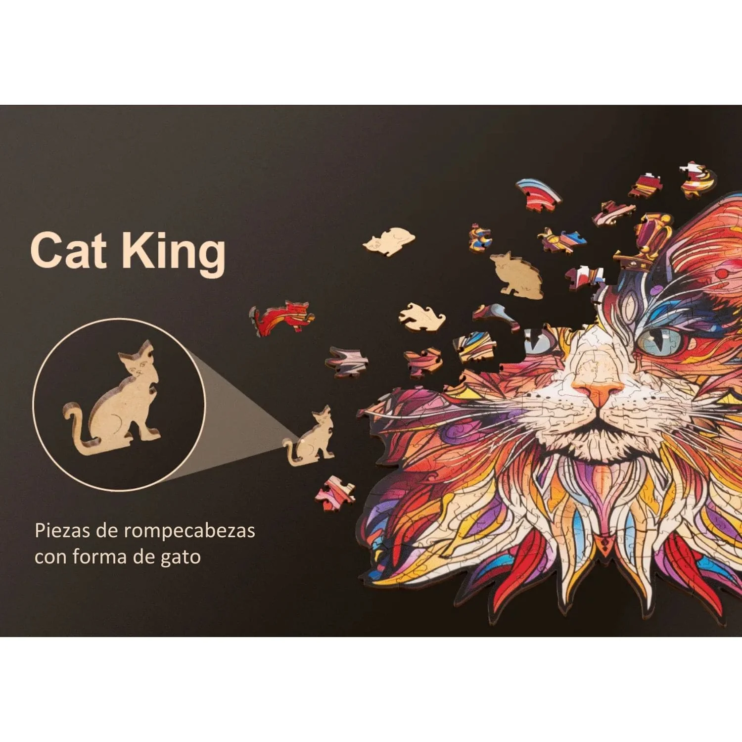 Rowood - Puzzle de Madera King Cat - Image 6
