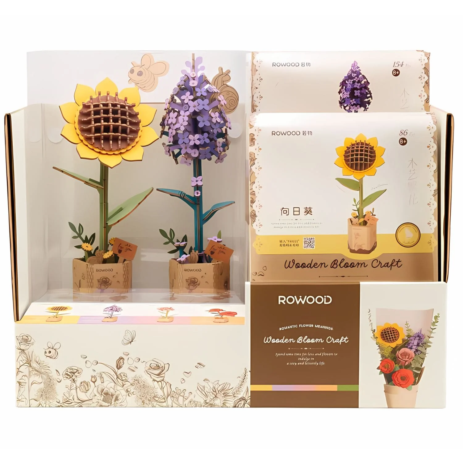 Rowood Wooden Bloom Craft - Miniatura Armable Flor Lilac (Lila) - Image 5