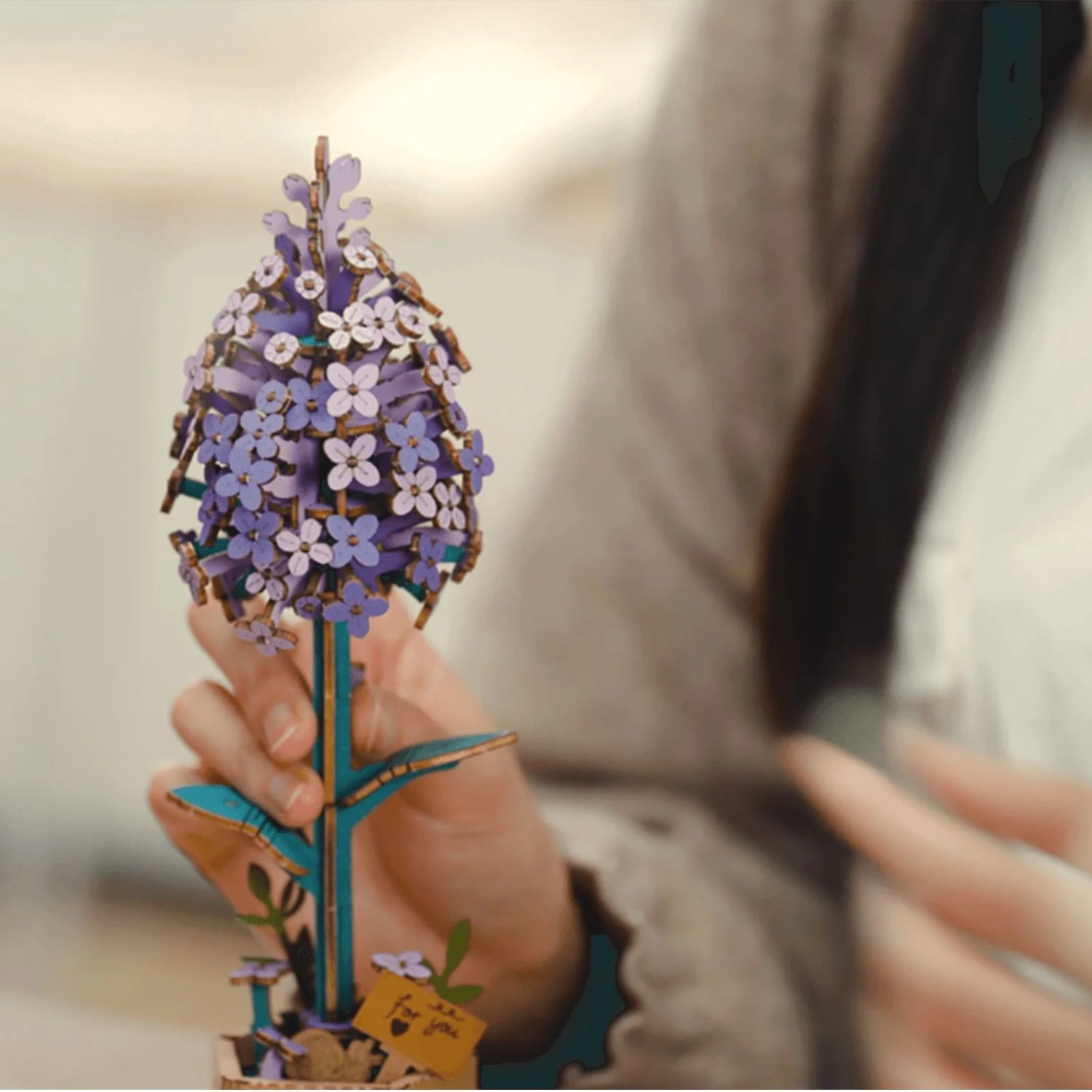 Rowood Wooden Bloom Craft - Miniatura Armable Flor Lilac (Lila) - Image 7