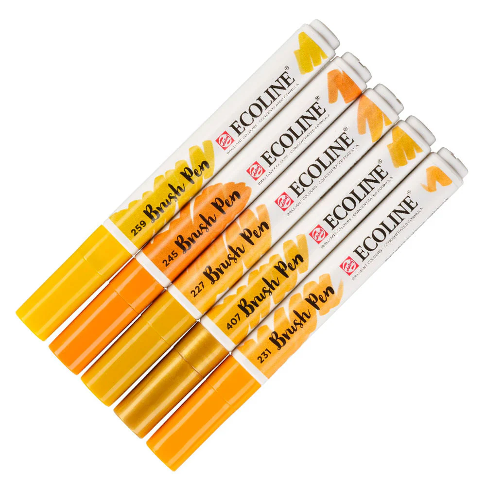 Royal Talens Ecoline - Set 5 Marcadores Brush Pen Tierra - Image 3