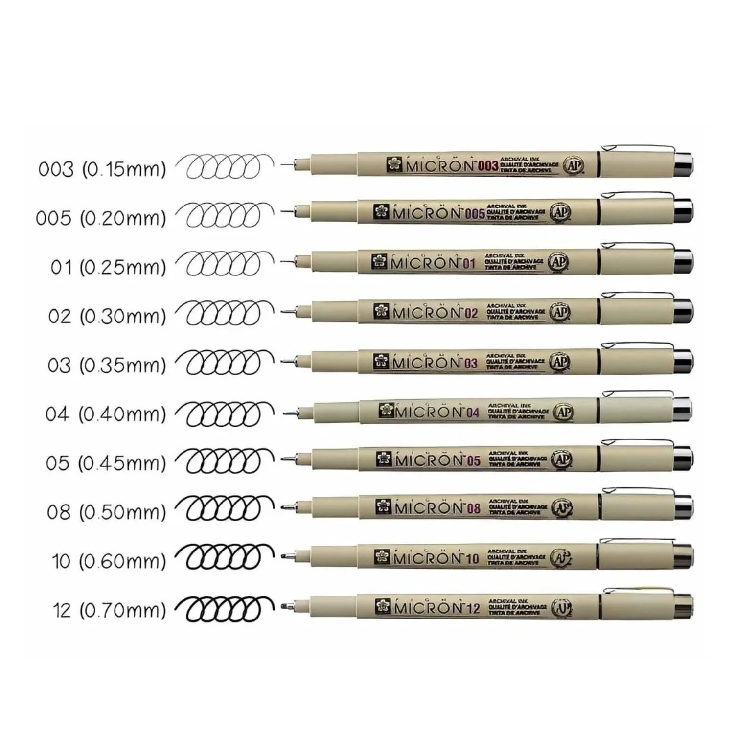 Sakura Pigma Micron - Set 10 Tiralíneas Negros - Image 4