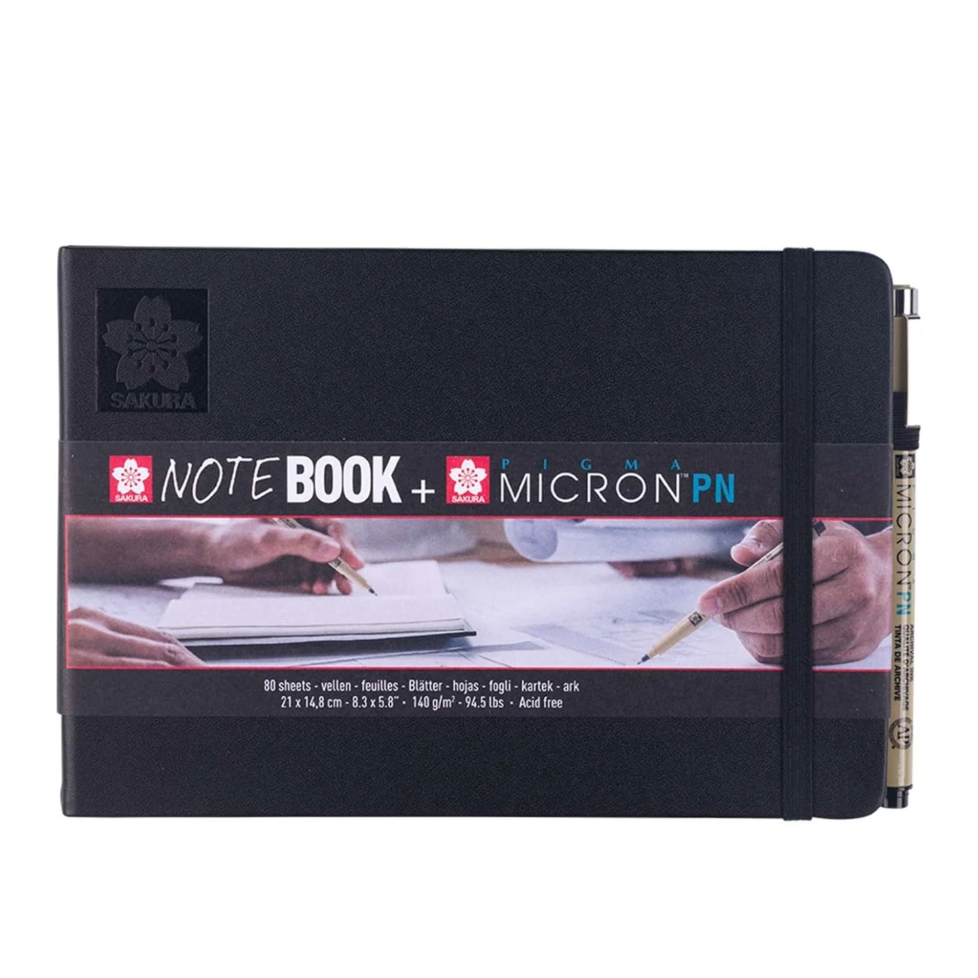 Sakura Sketch Note Book - Sketchbook Papel Blanco/Crema 80 Hojas, 140 g/m2 + Pigma PN - Image 9