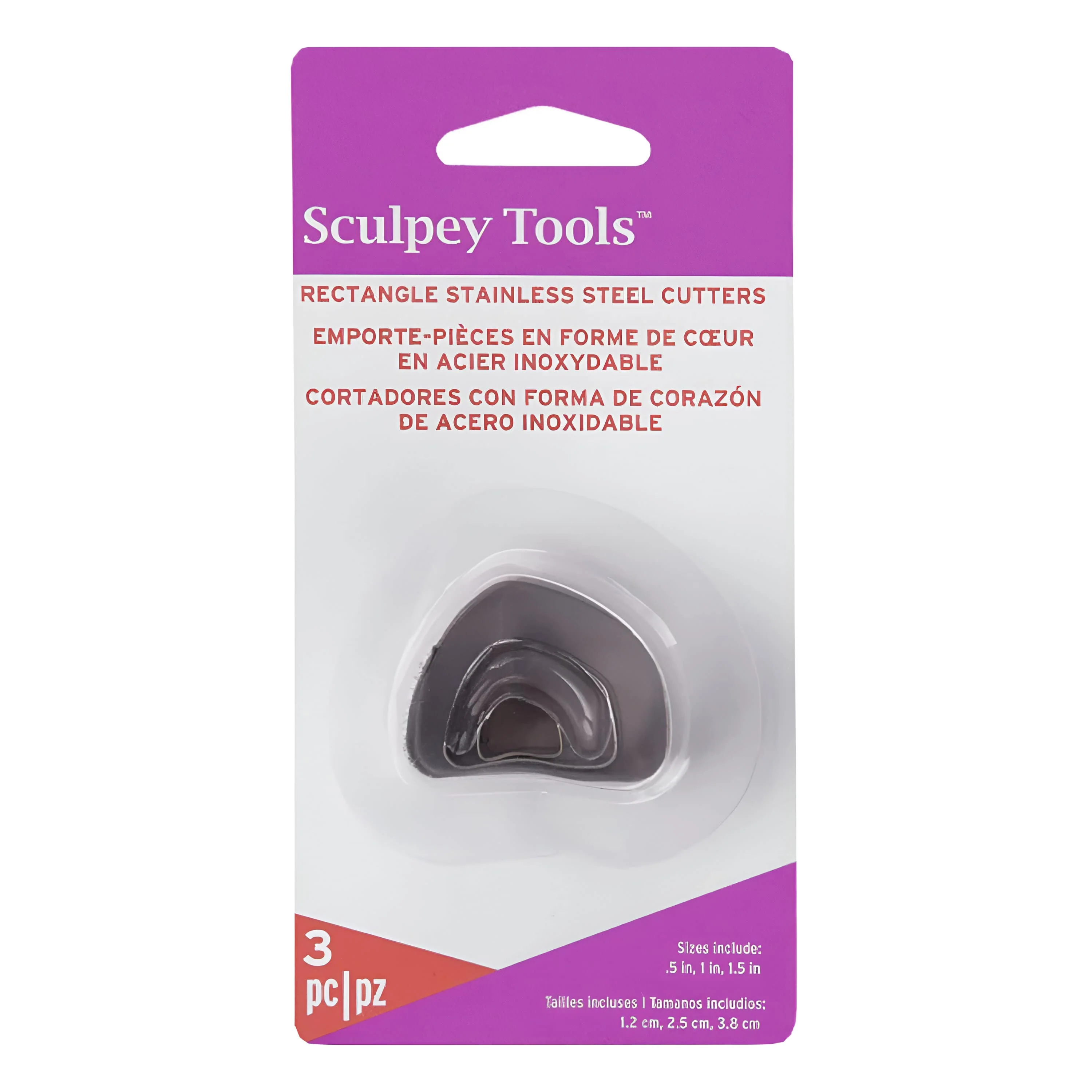 Sculpey Tools - Set 3 Herramientas Cortadores Rectángulo Irregular