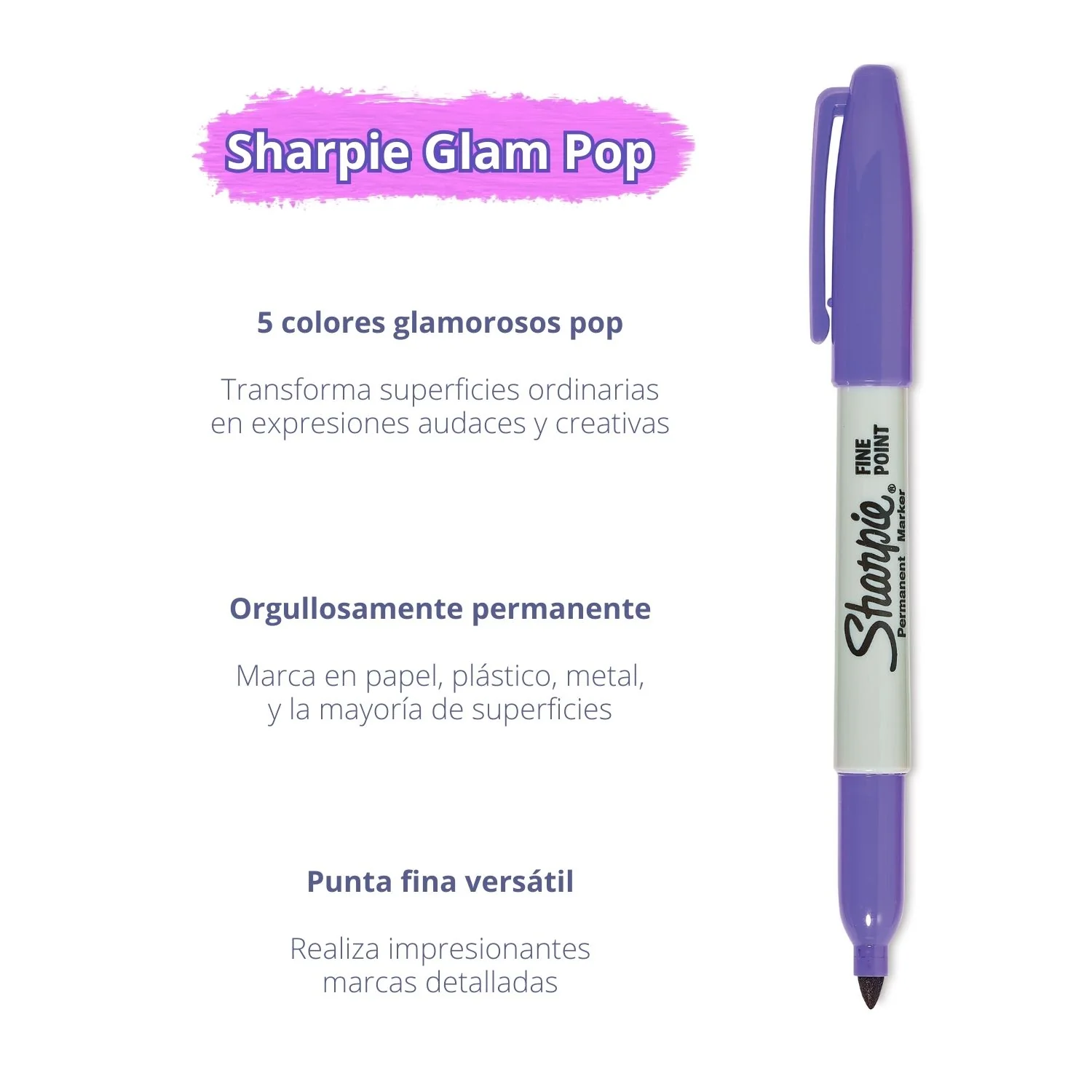 Sharpie - Set 5 Plumones Permanentes Punta Fina Glam - Image 4