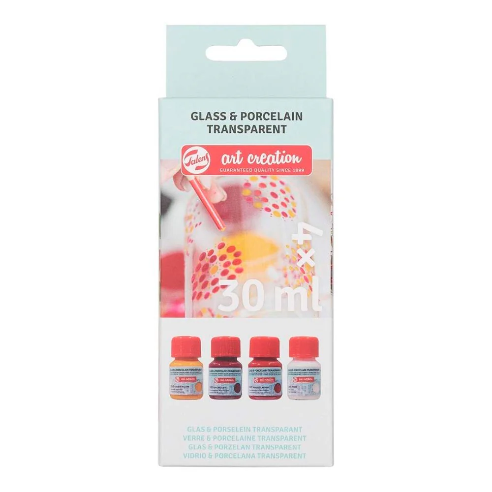 Talens Art Creation - Set 4 Pinturas para Porcelana Rosados Transparente 30 ml
