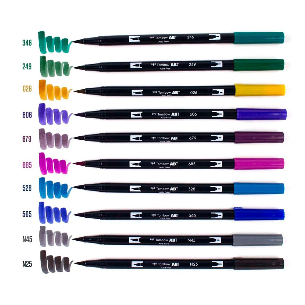 Tombow Dual Brush - Set 10 Marcadores Bohemian - Image 2