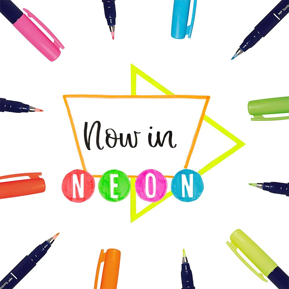 Tombow Fudenosuke - Set 6 Marcadores Neon - Image 5