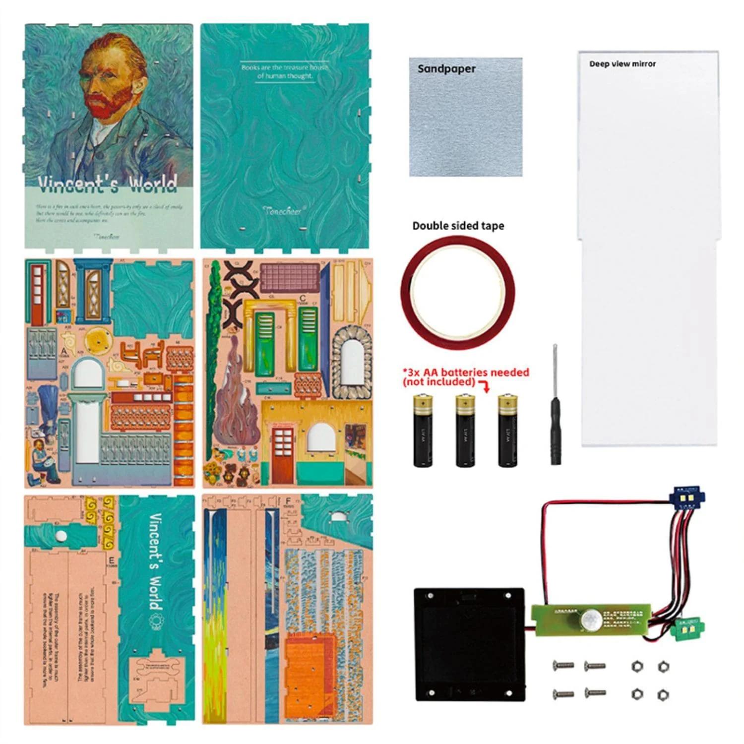 Tonecheer Book Nook - Separador de Libros Vincent's World - Image 8