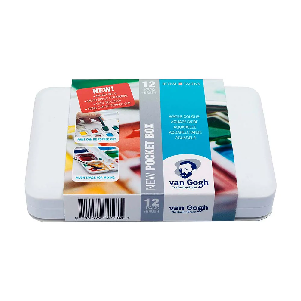 Van Gogh Pocket Box - Set 12 Acuarelas Colores Básicos