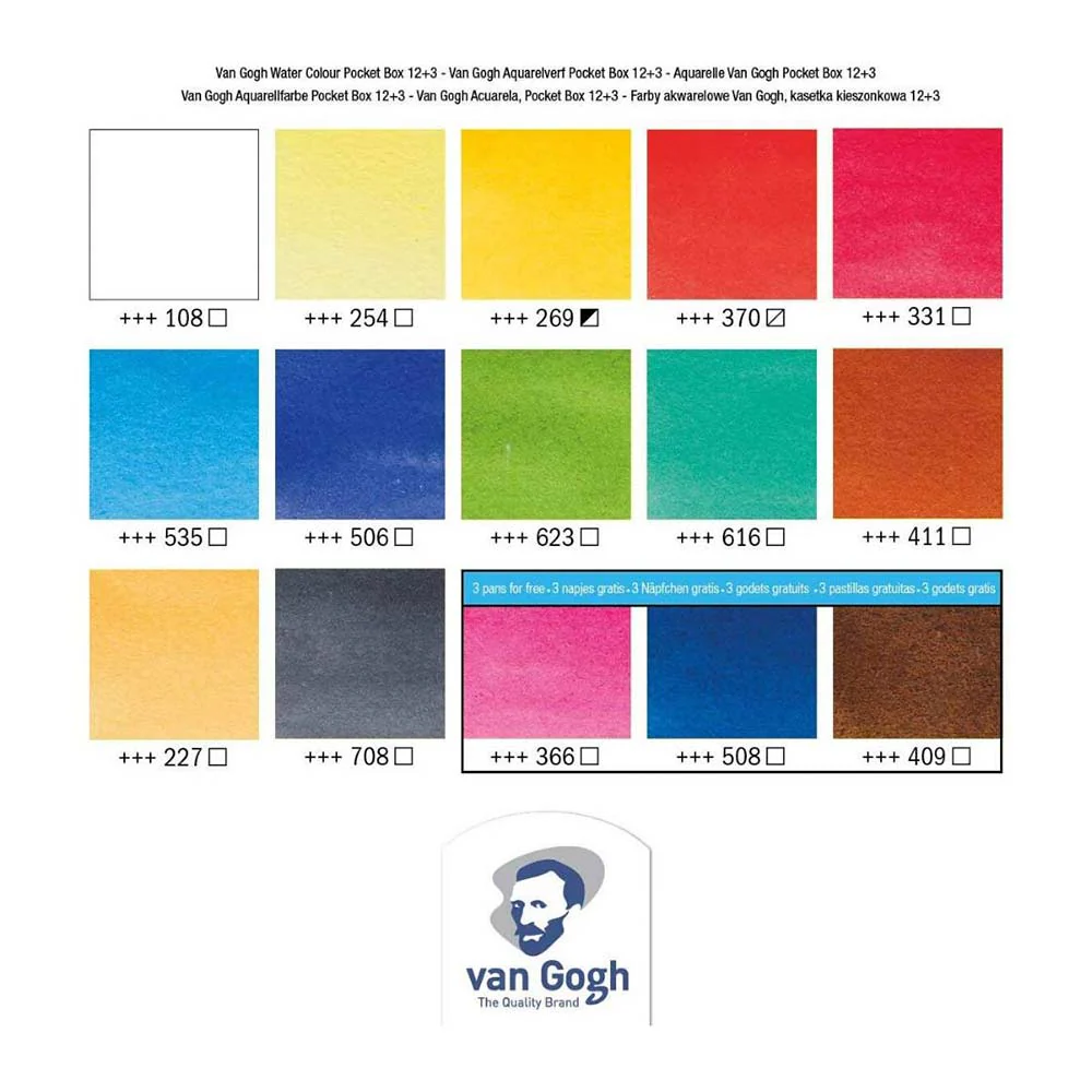 Van Gogh Pocket Box - Set 12 + 3 Acuarelas Colores Básicos - Image 3
