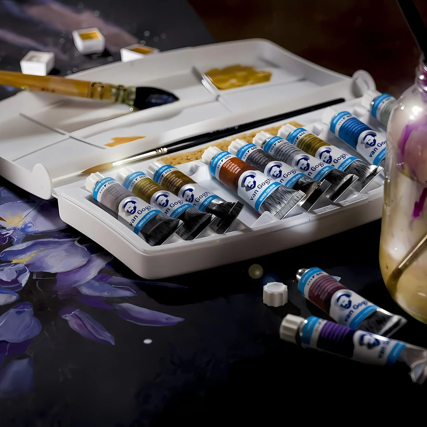 Van Gogh - Set 12 Acuarelas Colores Metálicos e Interferencia Tubos 10 ml - Image 2