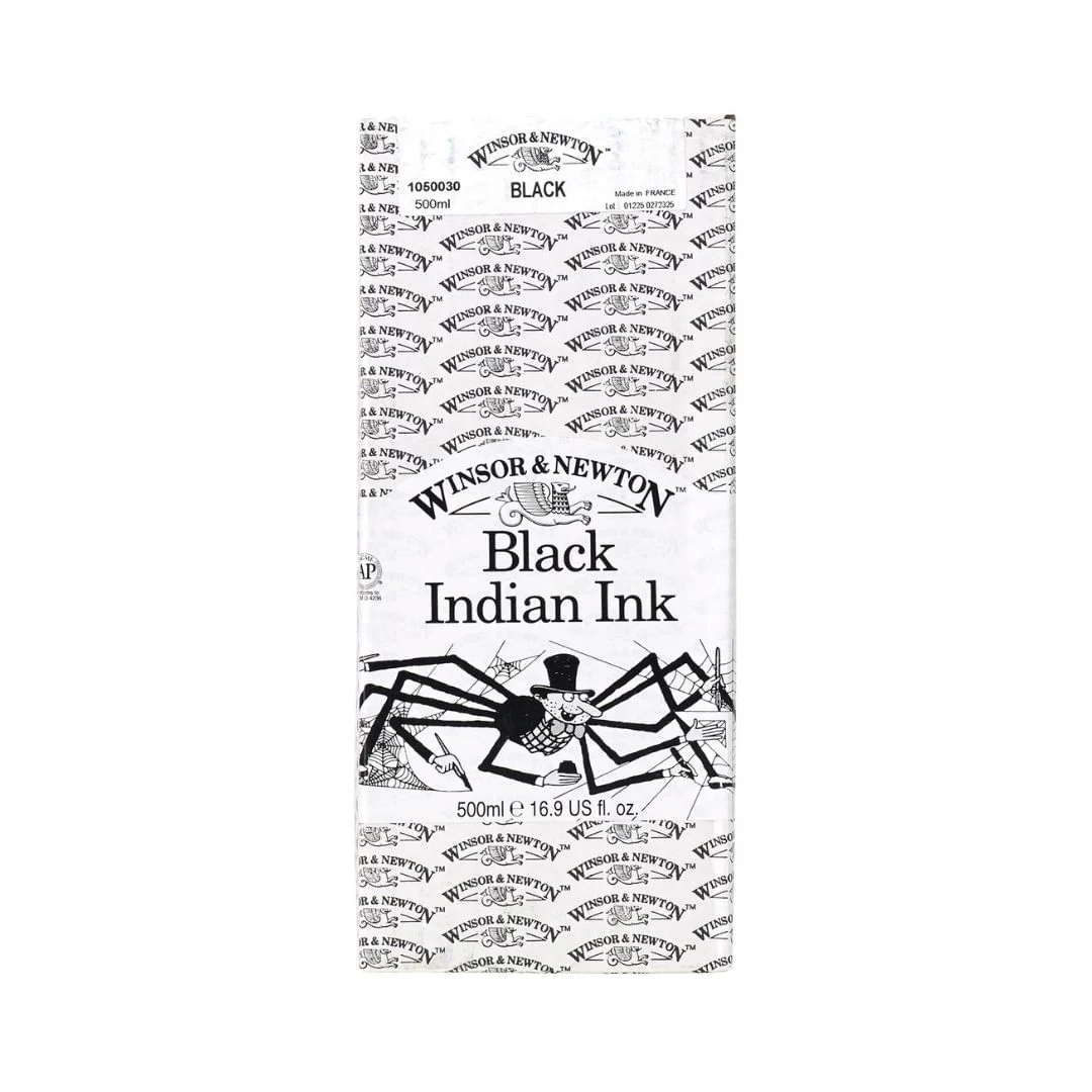 Winsor & Newton - Tinta para Dibujo Black Indian Ink, 500 ml - Image 3