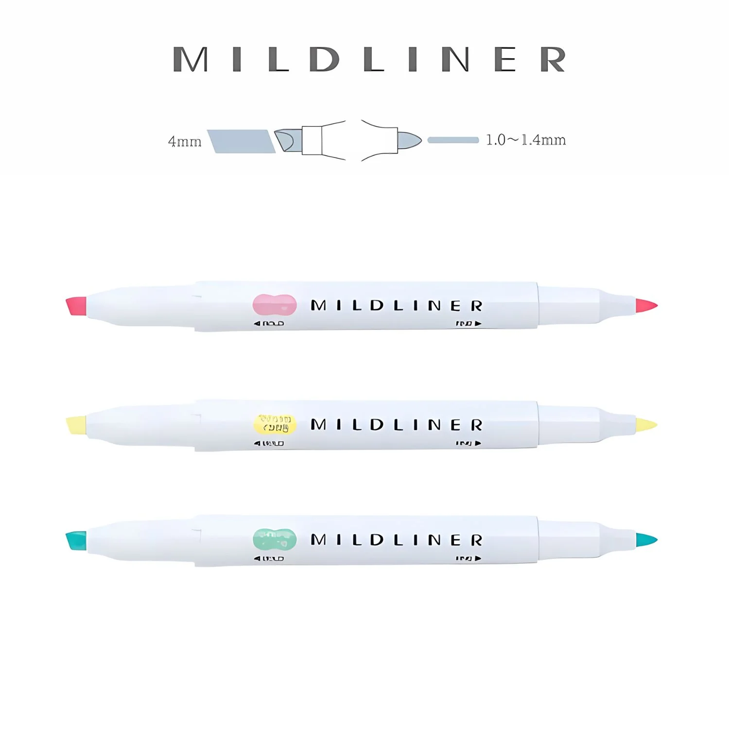Zebra Mildliner - Set 3 Destacadores Slightly Fluorescent - Image 2