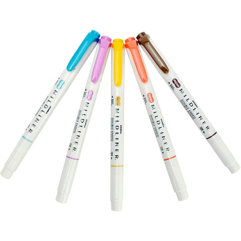 Zebra Mildliner - Set 5 Destacadores Doble Punta Warm Colors - Image 3